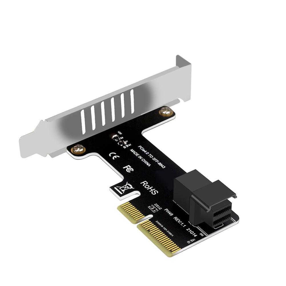 Адаптер PCI E To SFF-8643 PCI-EX4/X8/X16 PCIE X4 To SFF8643 Карта расширения Адаптер твердотельного накопителя