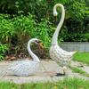 European & American Outdoor Garden Luminous Wrought Iron Swan Ornaments Solar Lights