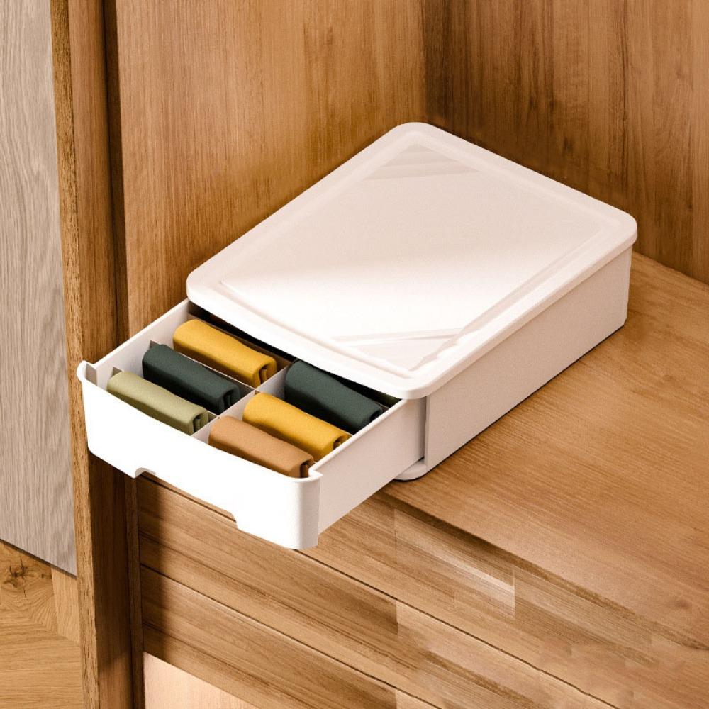 Коробка для хранения нижнего белья выдвижного типа, пластиковый органайзер для одежды, коробка для хранения носков, разделитель для гардероба