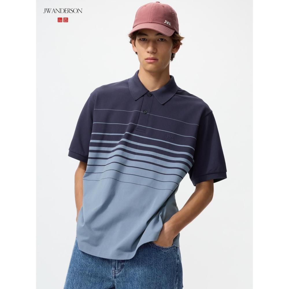 Uniqlo Рубашка поло с каймой Japan Dry Kanoko