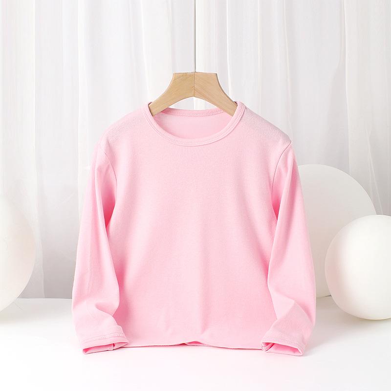 Kids' Spring & Autumn Korean-Style Cotton Long-Sleeve T-Shirts