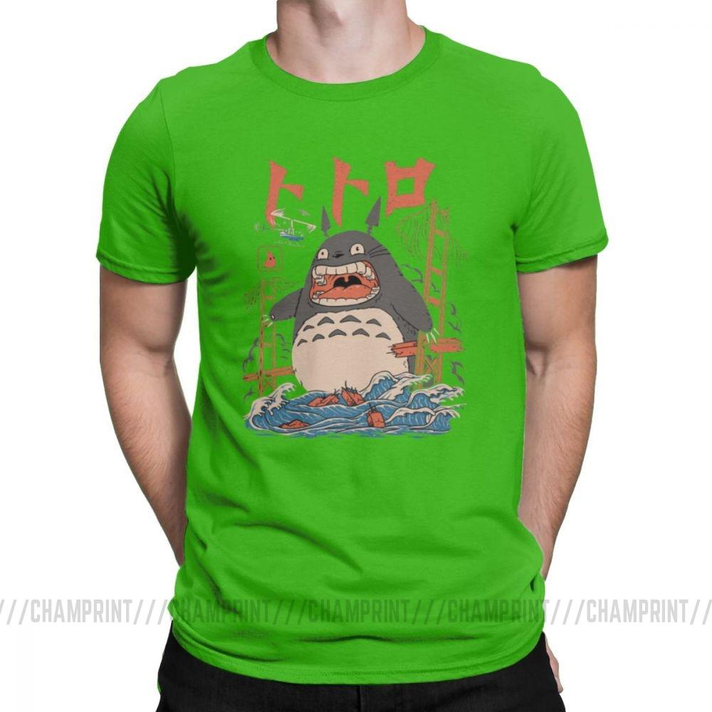 Novelty The Neighbor S Totoro Attack T Shirts Men Crewneck Cotton T Shirts Short Sleeve Tee