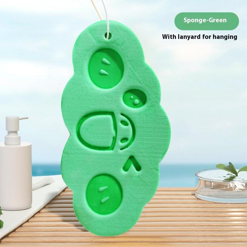 Soft Bath Sponge Brush for Kids with Lanyard Exfoliating Dead Skin Massager Cleaning Shower Sponge Rub
