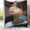 Плед фланелевый Jimin Kpop B-BTS Star, Ультрамягкий теплый плюшевый плед для дома, спальни, кровати, дивана, офиса, кемпинга, пикника, подарок
