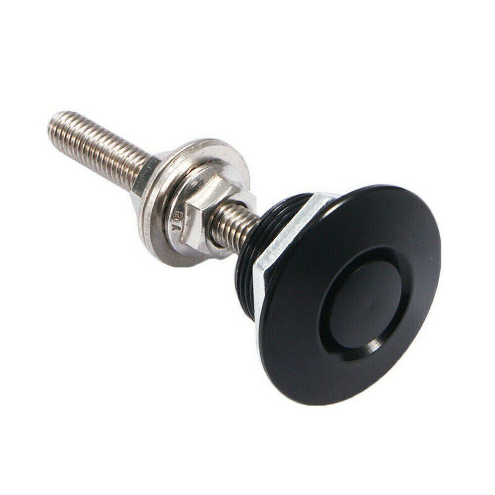 2/4 шт. Черный комплект кузова Защелка Клипса Кнопка Нажимная Передний бампер Штифт капота Замок капота Двигатель Быстросъемный