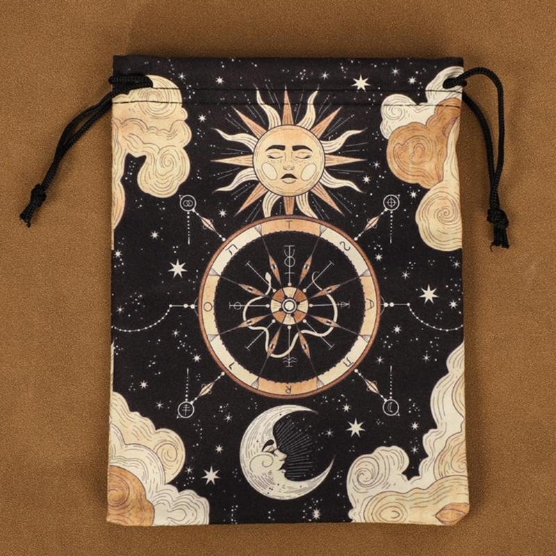 Mini Drawstring Bag Flannelette Jewelry Dices Pouch Board Game Cards Bag Gift Pouches Packaging Pouch Tarots Storage Bag