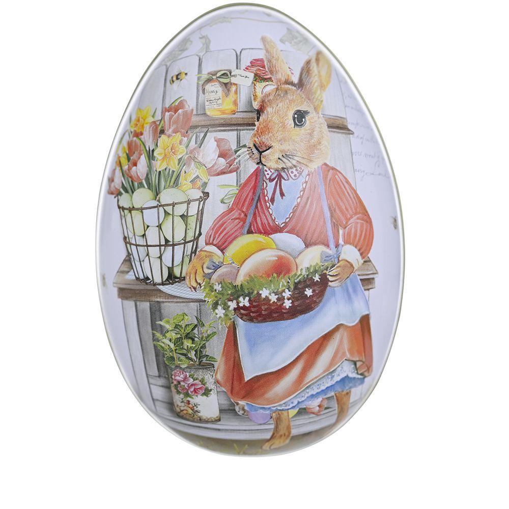 Unique Easter Egg-shaped Metal Tin For Candies Biscuits And Gifts