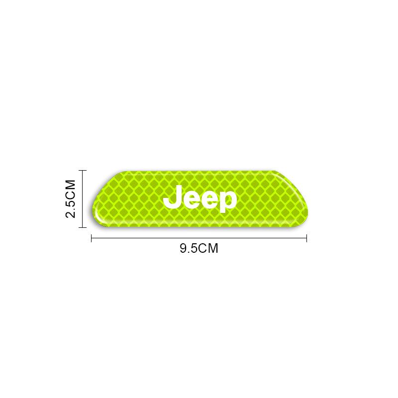 CNG1 4PCS/set Car Reflective Strips Warning Stickers Badge For Jeep Gladiator Grand Cherokee Compass Accessory Renegade Wrangler JL