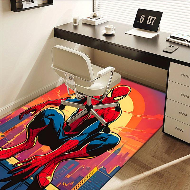 Office Rug Spider-Man, Sunset theme 3D Printed Anti-Slip Rug-Machine Washable for Living Room