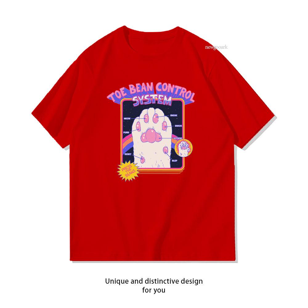 Toe Bean Control System Essential TShirt Women Unisex Casual cotton graphic t shirts Creative streetwear Classic Oneck shirt