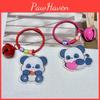 Charming Panda Keyring With Acrylic And Bamboo Elements Ideal For Creative Diy Projects
