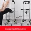 Huishida Foldable 8-Wheel Stair Climbing Shopping Cart with Seat