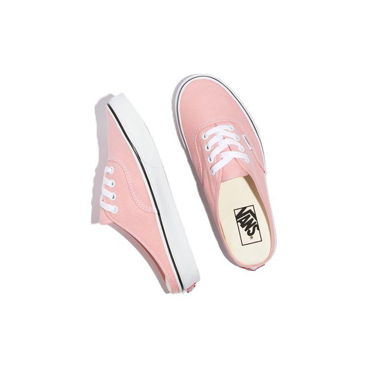 Vans Authentic Canvas Low Top Skate Shoes Unisex Sneakers Pink White VN0A54F79AL