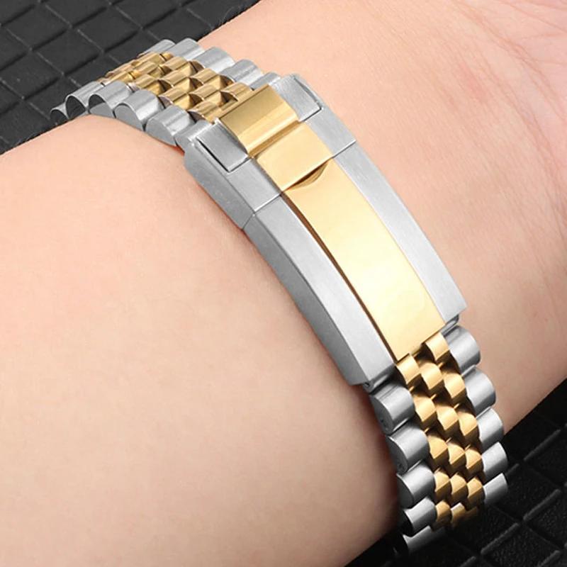 Watch Bracelet Band For Rolex Daytona Water Ghost Submariner Watch Chain 20mm Solid Stainless Steel Watch Accessories Straps