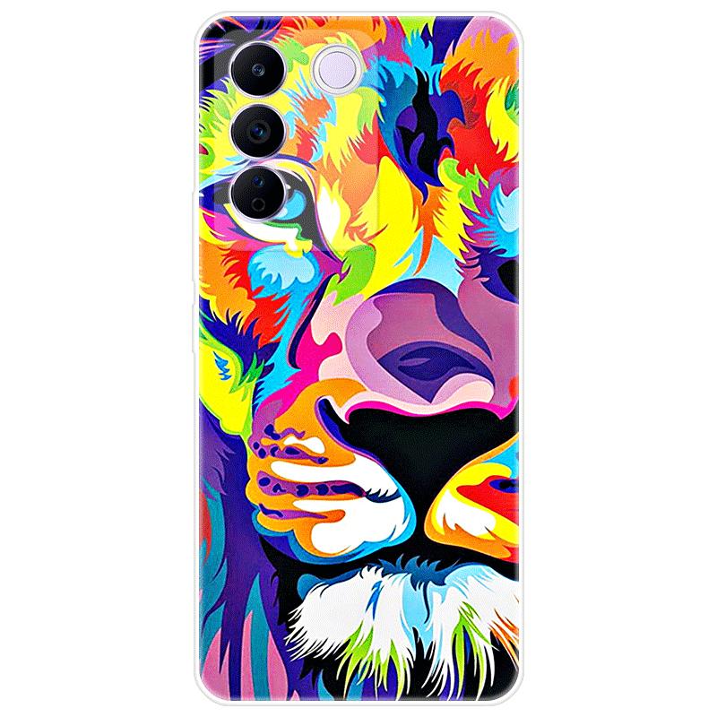 For Vivo V27e V 27e Case Soft Silicone Back Cover Cartoon Phone Case Diversification