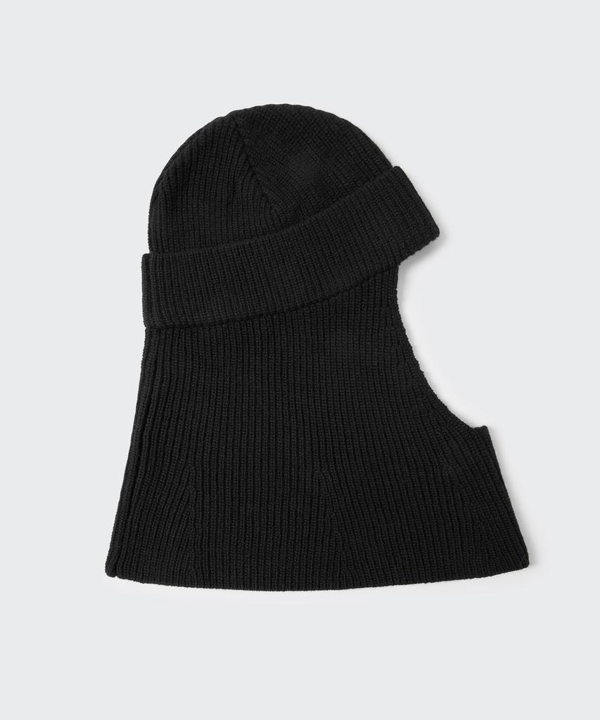 MUSINSA STANDARD Lambswool Knit Beanie Balaclava [Black]