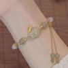 Summer Fashion Jade Rabbit Bracelet Weave Rope Adjustable Beads Bracelets Chinese Style Ornaments Jewelry Accessories for Women