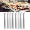 8Pcs Stainless Steel Kitchen Shelf Divider Bar Metal Food Organizers Steam Table Pan Brackets Food Service Accessories