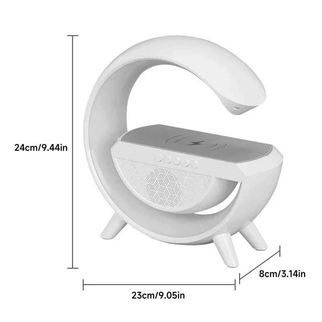 BIG G Multifunction Bluetooth Speaker RGB Night Light Fast Wireless Charger Stand For iPhone Samsung Xiaomi Charging Station