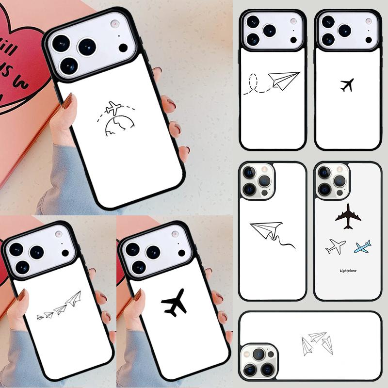 Путешествуйте по миру бумажный самолетик Чехол для телефона Для iPhone 17 Air 14 15 13 12 Max Чехол Для Apple 16e 11 Pro Max Plus Coque