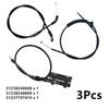 3Pcs Engine Hood Release Cable For Bmw 7 Series E65 E66 51237197474 51238240608