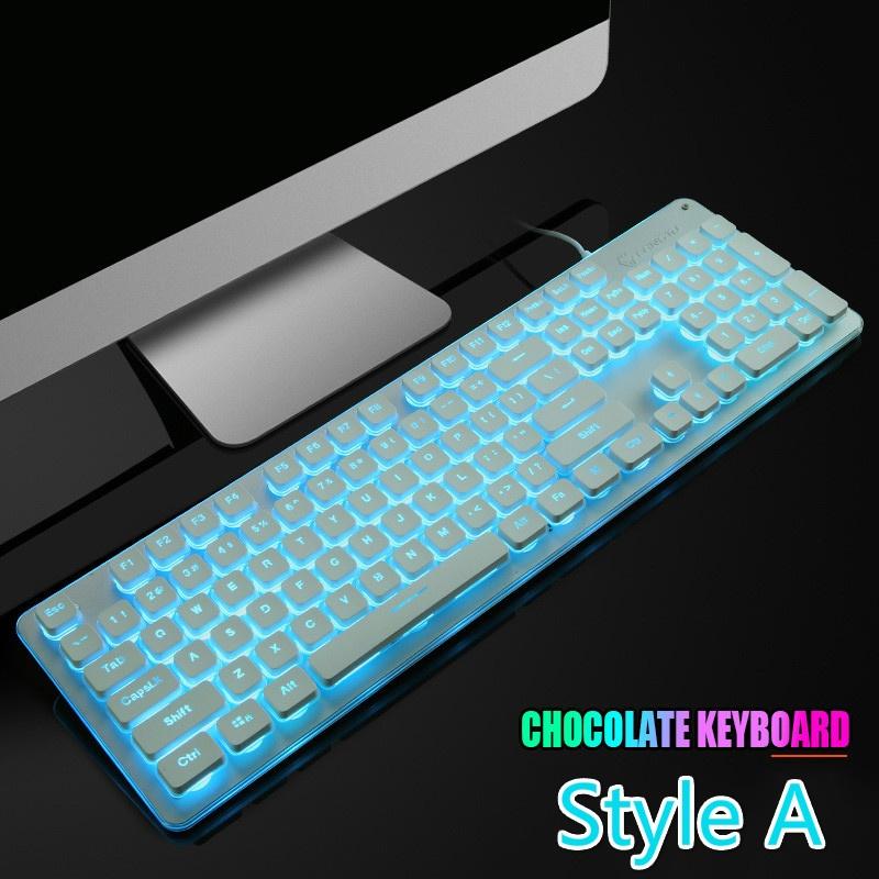 Игровая USB-клавиатура со светодиодной подсветкой, 104 клавиши, эргономичная клавиатура с подставкой для запястья, для ПК с ОС Windows, настольного компьютера и ноутбука