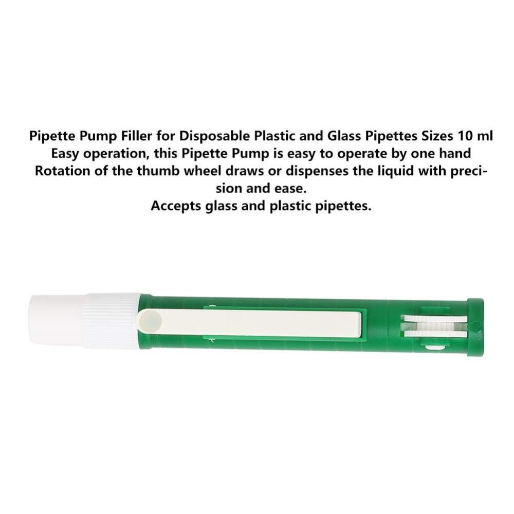 10ml 10ml Pipette Green Laboratory Pipette Liquid Transfer Pump Pipet Pump