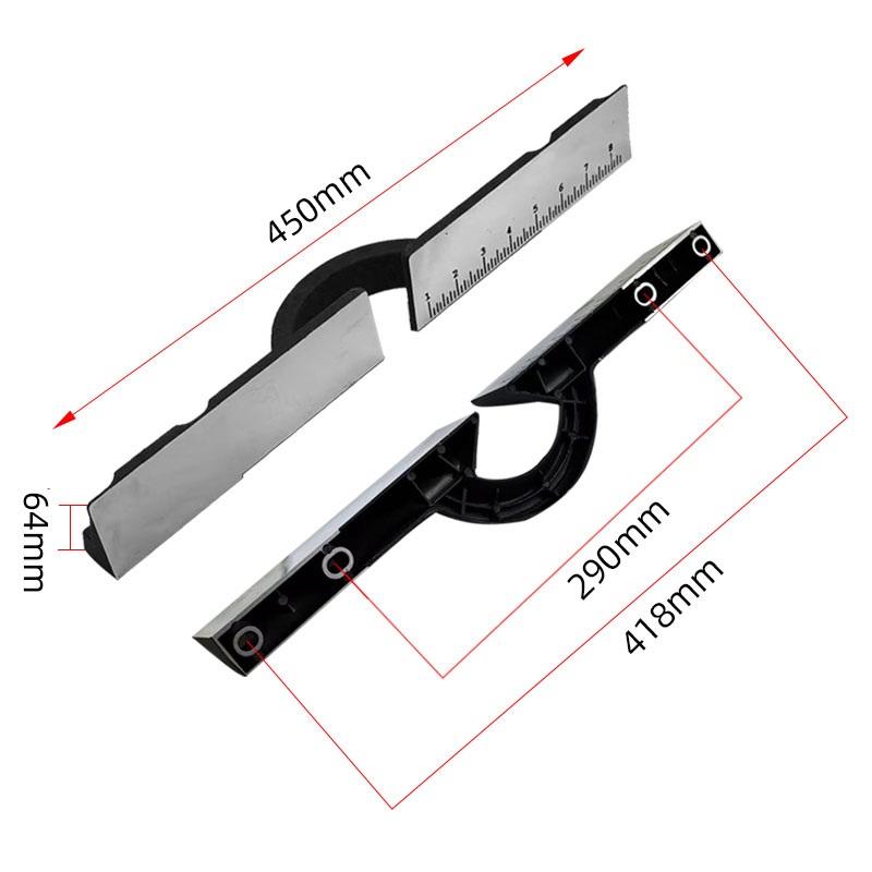 Aluminum Cast Iron Cutting Machine Baffle 450mm Total Length Designed for Stable Support During Precision Sawing