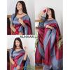 Silk Saree from the ALMAARI Store Is Adorned with Beautiful Sari Work In Form of Traditional Motifs