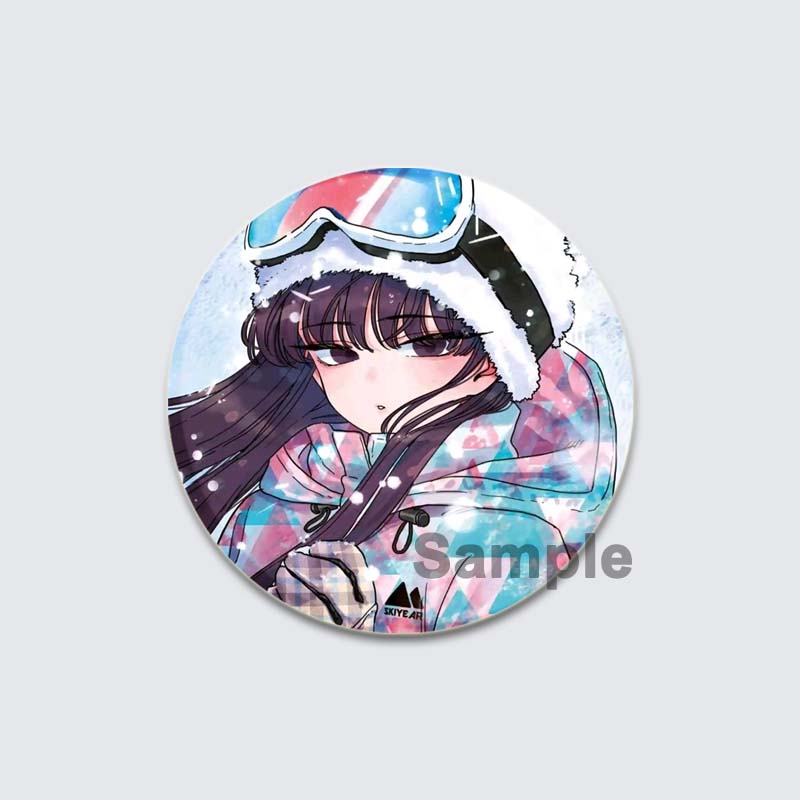32/44/58 мм Komi Can T Communicate Круглая булавка Милая мультяшная застежка-брошь для рюкзака Аксессуары для одежды Аниме Коллекция Значков Украшения