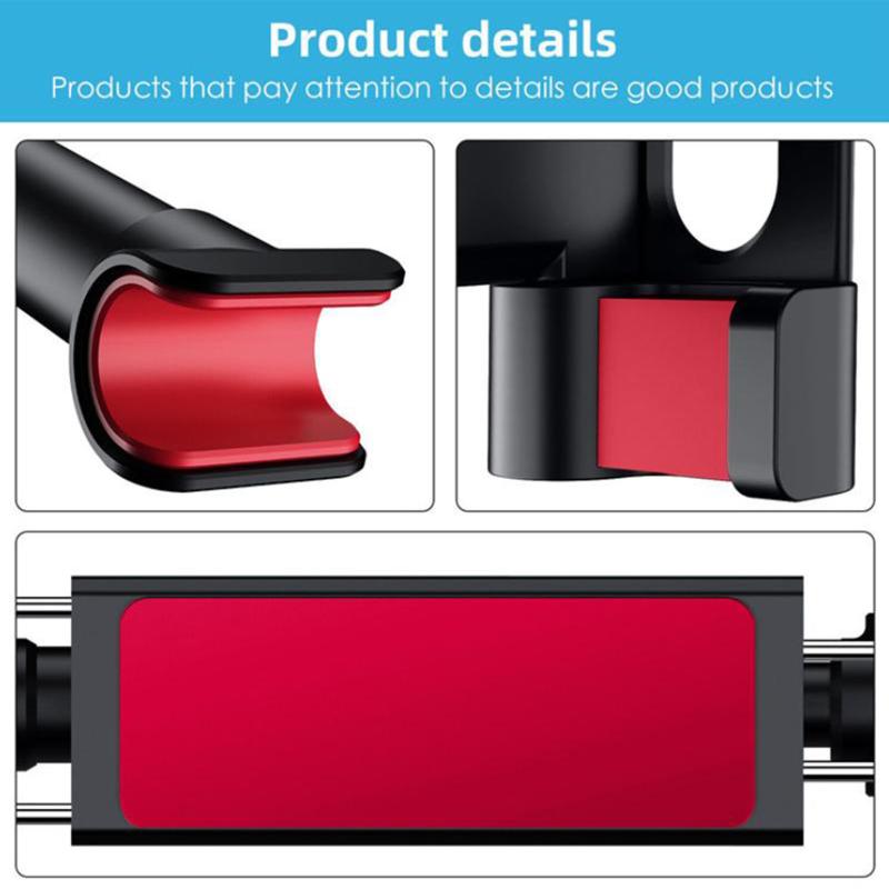 Car Rear Headrest Phone Holder Adjustable Telescopic Tablet Mount Stable Back Seat Bracket for Road Trips Kids Watching