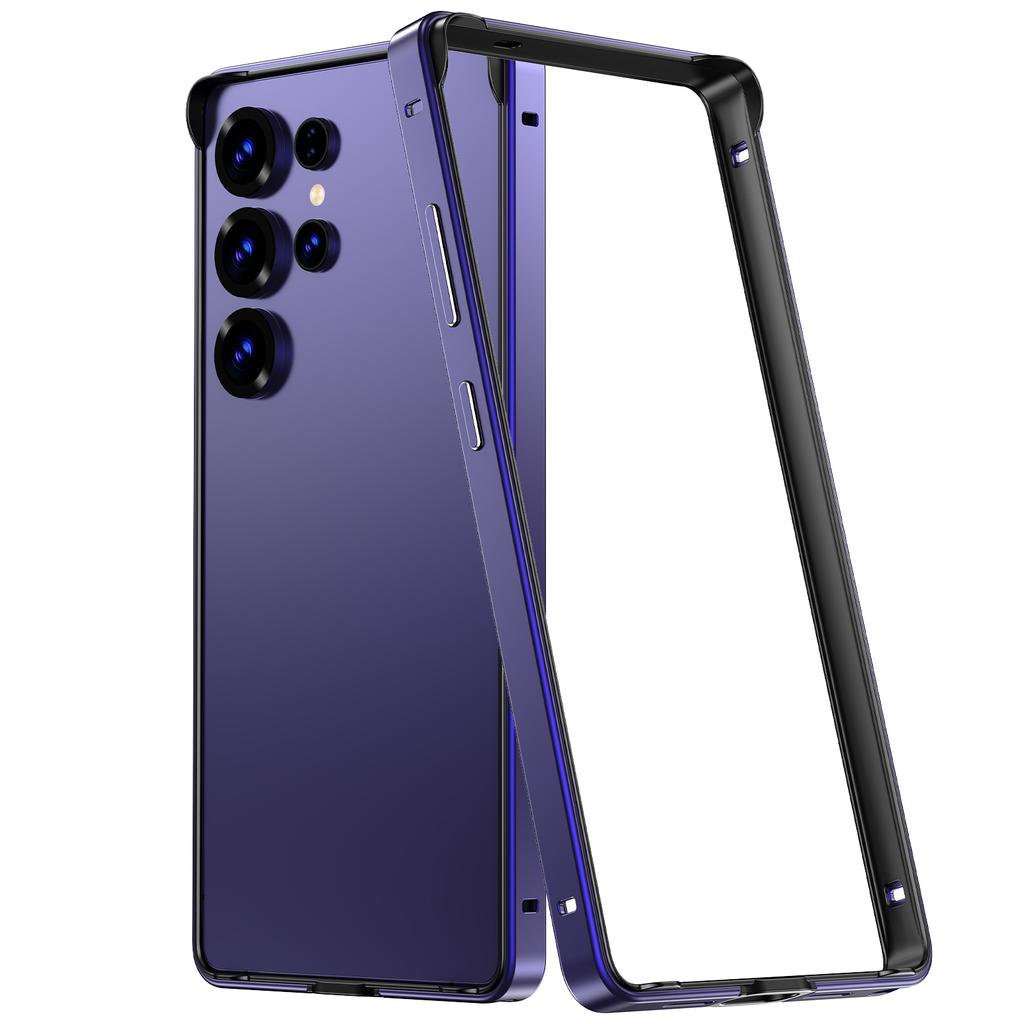 Silicone Metal Bumper Case for Samsung Galaxy S26 Ultra S25 Plus S26Ultra S25Ultra S24Ultra S26Plus S25Plus S24Plus Lock-Free Pure Frame Phone Cover