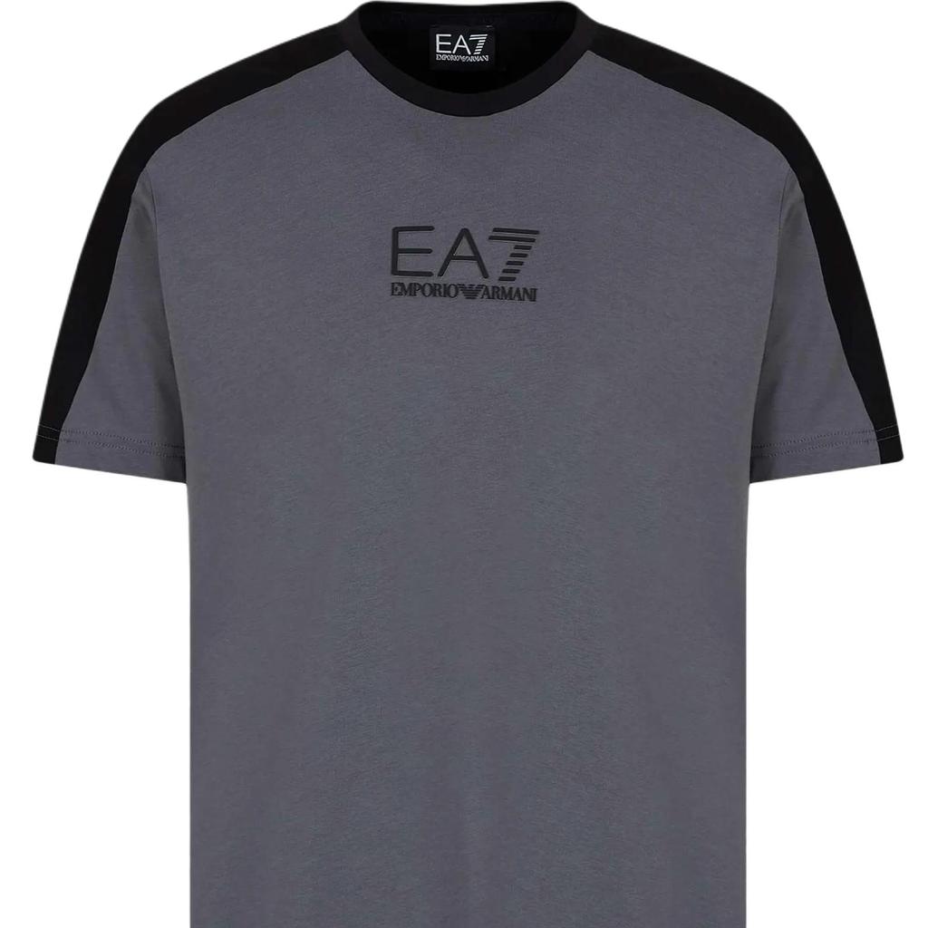 Emporio Armani Мужская хлопковая футболка с круглым вырезом EA7 Color Block, топ 6RPT15-PJ02Z-1977