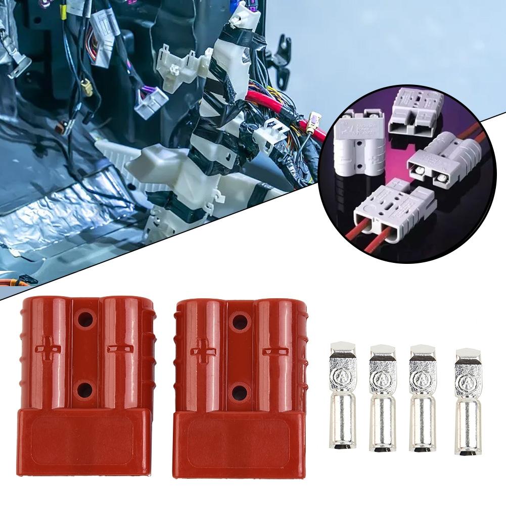 2 шт. FOR-ANDERSON-Plug КАБЕЛЬНЫЙ ТЕРМИНАЛ РАЗЪЕМ ПИТАНИЯ БАТАРЕИ 50-AMP 600V Новый