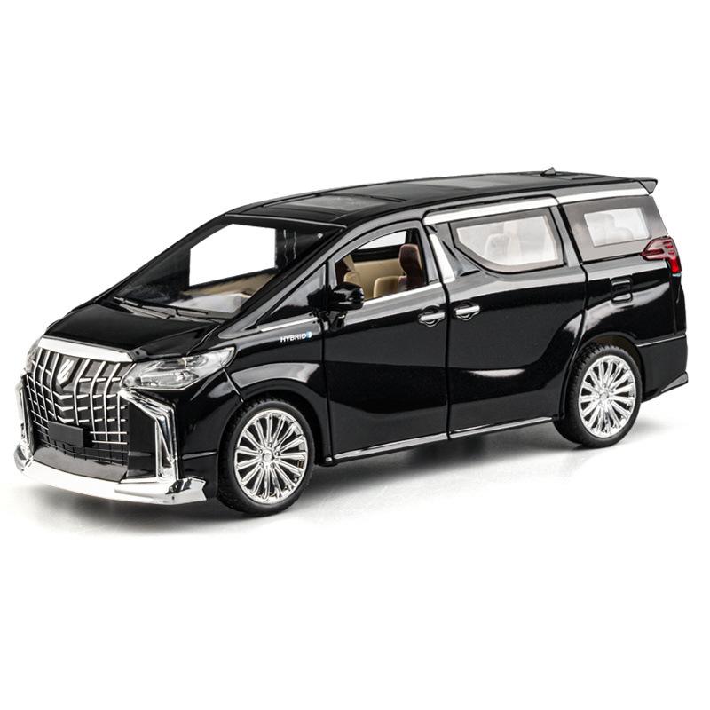 1:24 Vellfire Alphard Сплав MPV Модель Игрушечная Машина Металл Литье под Давлением Двери Открываются Звук Свет Бизнес-Машины Модели Детское Хобби Украшения