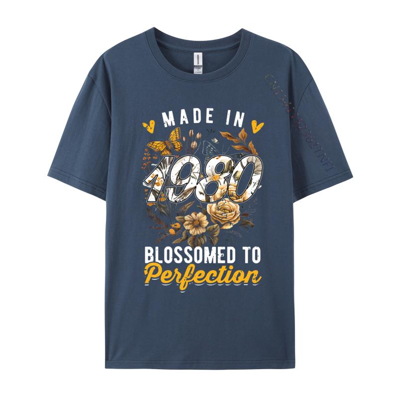 Cotton Tshirts 1980 Birthday Vintage 1980 Born In 1980 Made In 1980 T-shirts Loose Men Tshirt Personalized Casual Tops Shirt