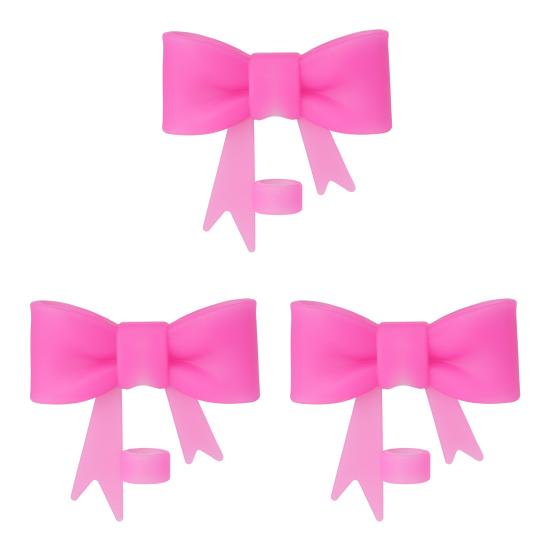 3 шт. Колпачки Силиконовые Соломинки Бантики Чехлы для Соломинок диаметром 10 мм Многоразовые