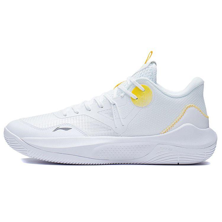 Li Ning Sonic Team Low Basketball Shoes Men Sneakers White ABPS023-4