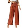 Women's Spring and Summer New Wide Leg Trousers Elastic Waistband Wide Leg High Waist Long Skirt Trousers Female
