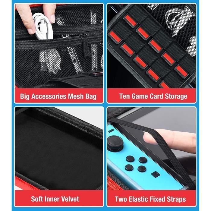 PIMPIMSKY Nintendo Switch Case -Sac de Transport-Malette de rangement rigide et anti-choc Subsonic pour Switch