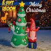 5.91ФТ Рождественская надувная игрушка Рождественская елка Гном со светодиодной подсветкой Украшение для двора лужайки дома вечеринки Рождественские принадлежности Украшения Подарки