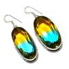 Bi-Color Tourmaline Gemstone 925 Sterling Silver Gift Jewelry Earring 2.17" n4A56