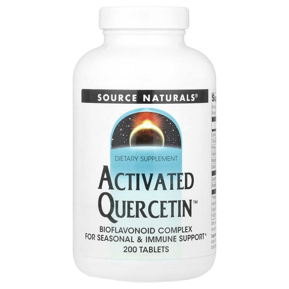 Source Naturals Activated Quercetin Bromelain Quercetol Quercetin 200 Tablets (3 Bottles) No Relieve 3 pcs 200 Tablets