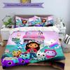 3pcs Gaby's Bubble House3 Design Cover Set - HD Printed Bedding with 1 Cover and 2 Pillowcases - Perfect for Home and Dorm Decor
