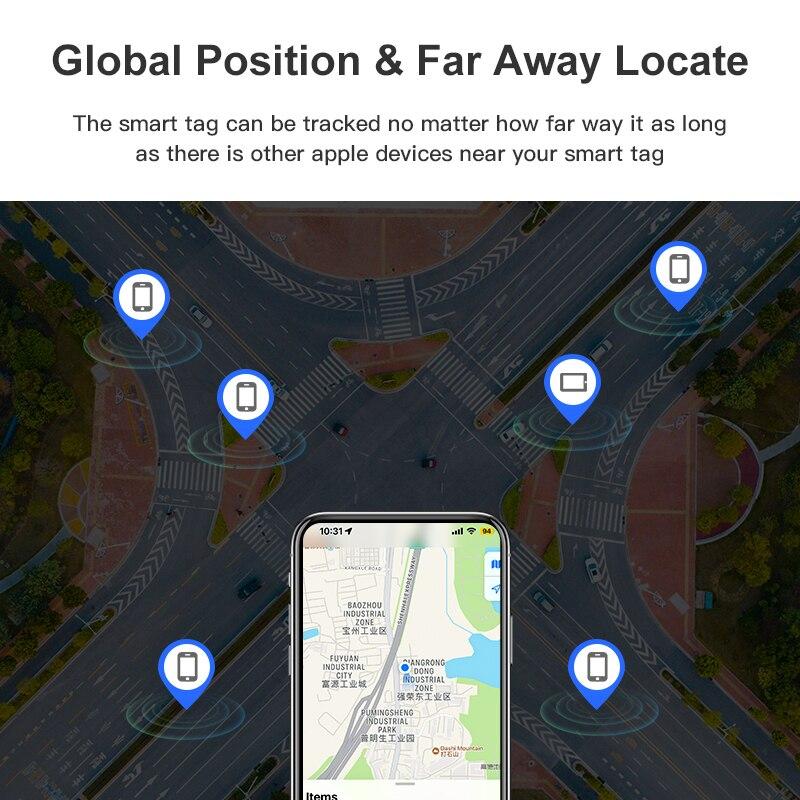 Bluetooth GPS Tracker for Apple Air Tag Via Find My App Smart Tracking To Locate Small Things Older Bag Kids Pet Keys Finder