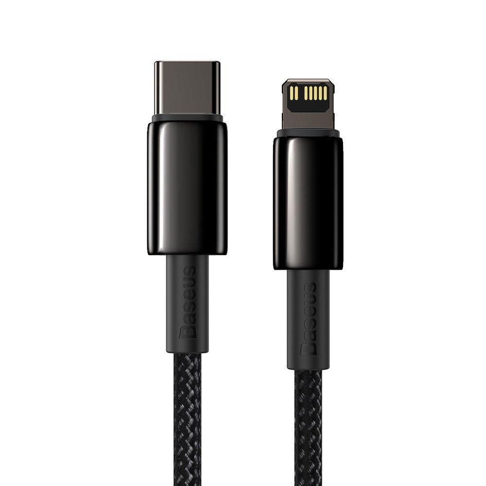 Кабель Baseus 1 м USB-C на Lightning, Быстрая зарядка PD 20 Вт, Передача данных 480 Мбит/с, Черный