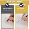 Mechanical Pencils Thick Pencils with Comfort Ergonomic Grip, Aesthetic Supplies with 6 Leads Refills, 2 pcs Erasers - 6PCS Colorful 2.0MM Pencil for