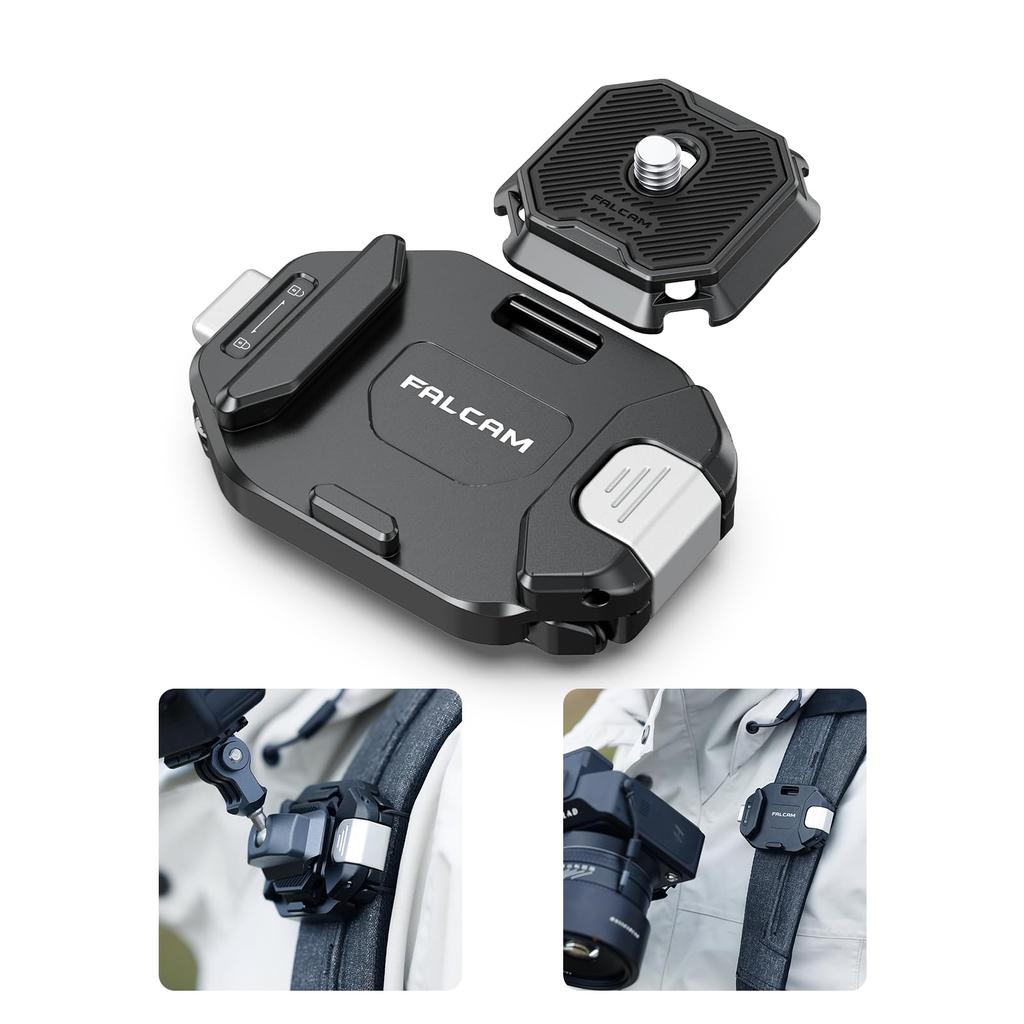 Ulanzi F38 Backpack Strap Clip Camera Holster V2 Camera Holder Quick Release Plate Compatible Screw Plate Quick Release Clamp Easy Compatible with