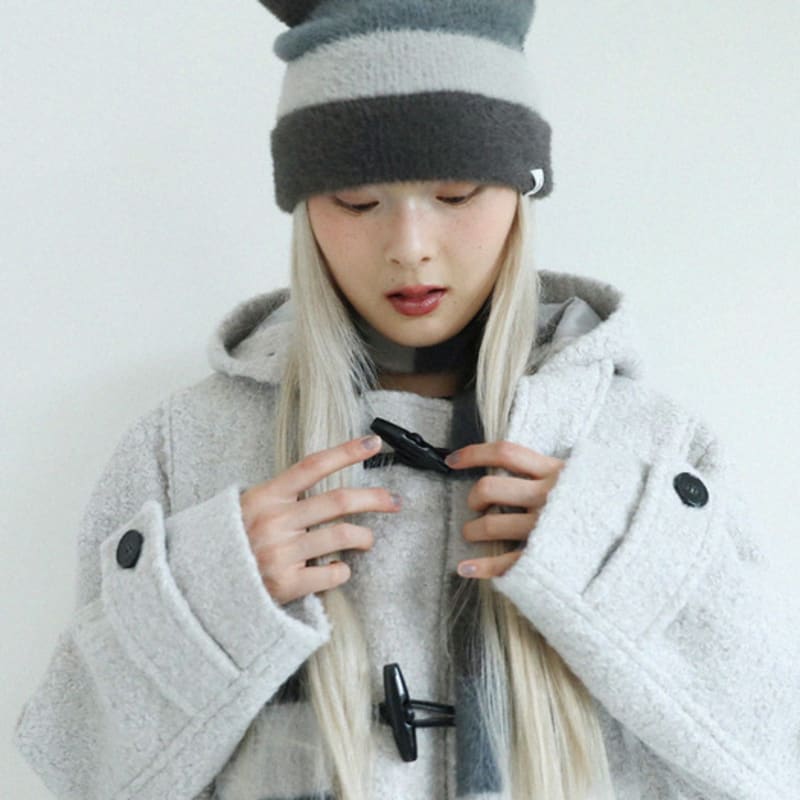 UGLYSHADOW STRIPED MUFFLER(BLUE GREY)