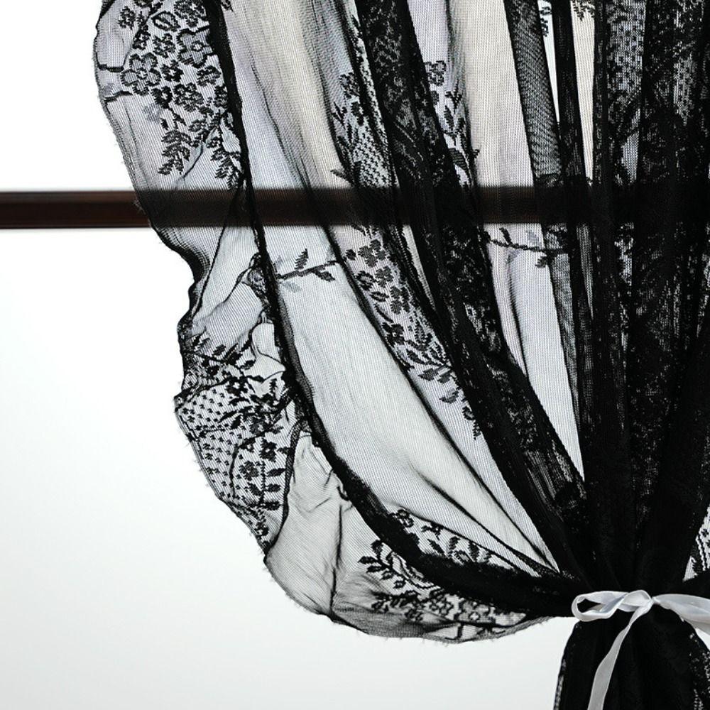 2 шт. Ретро Французское Кружево Цветочный Занавес Рустикальный Волановый Занавес Декор Дома Марлевый Занавес Дверь